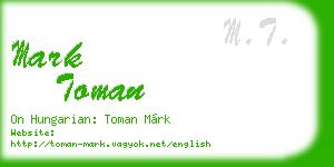 mark toman business card
